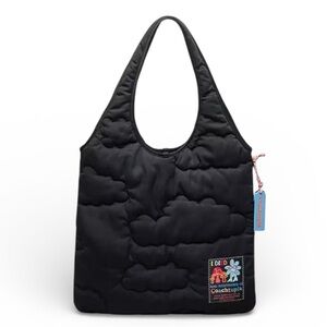 COACH Chic Black Cloud Pattern Tote Bag, Coachtopia NWT